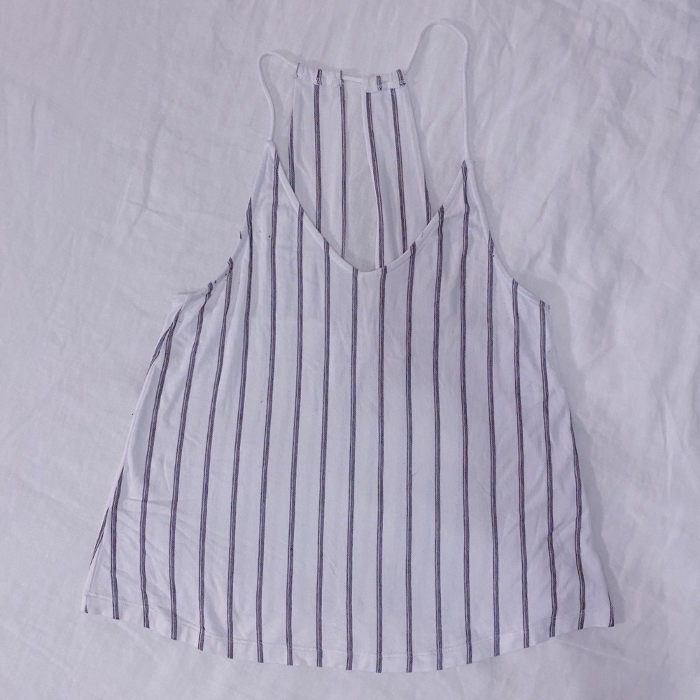 Mango Striped Racer Tank Top
